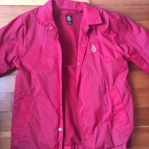 Volcom red windbreaker